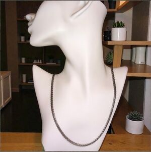 Vintage Stamped (925) Sterling Silver 22 Inch Chain